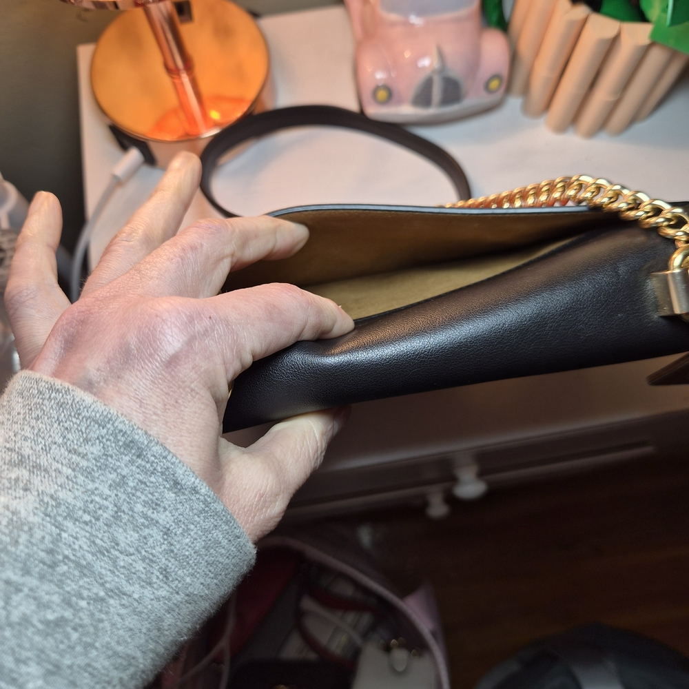 Coach NWOT Black and Tan Klare With Gold Rivets Crossbody/shoulder Bag - Picture 7 of 7